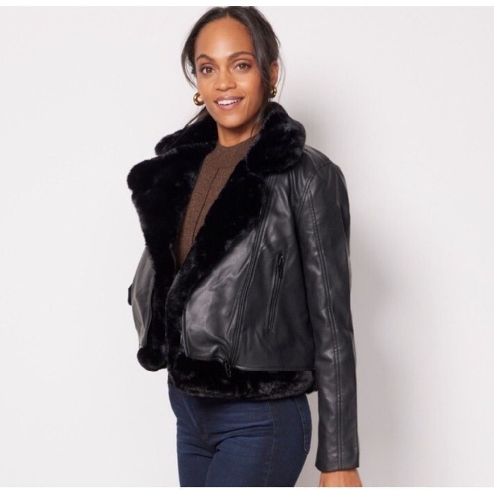 BLANK-NYC Two In One Perfect Night Jacket Black Biker Moto Size XS NWT